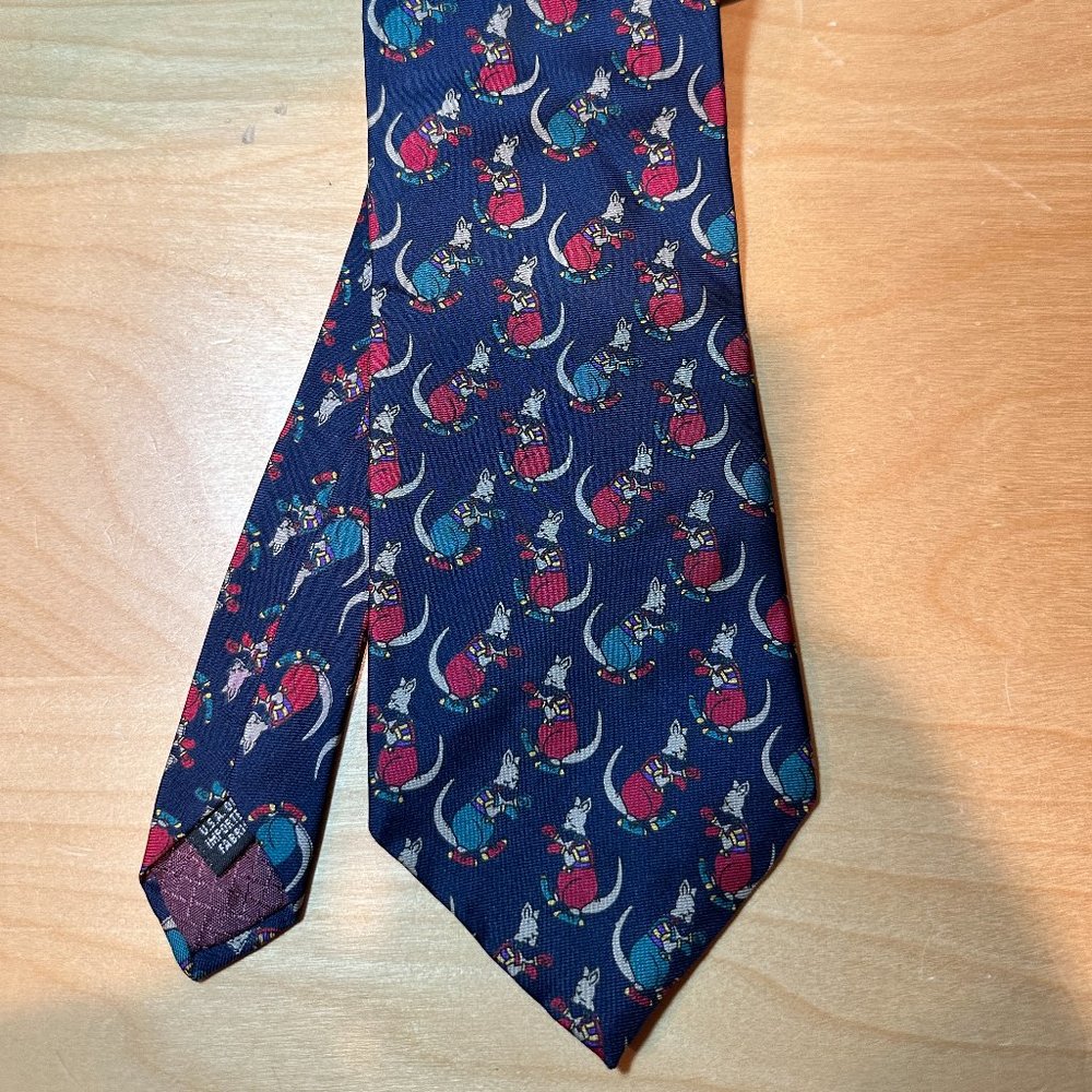 Vintage Christian Dior Monsieur Boxing Kangaroo Tie